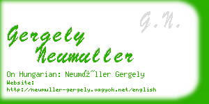 gergely neumuller business card